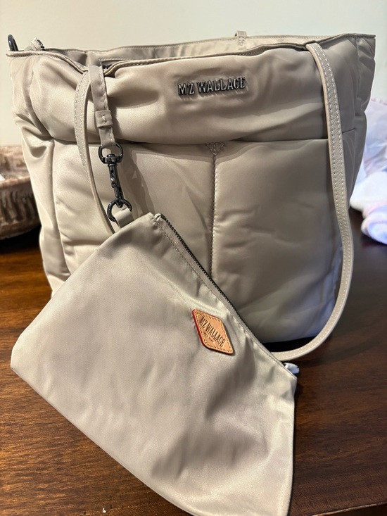 MZ Wallace Handbags - NEW MZ Wallace Bowery Quatro Water Resistant Nylon Tote in Atmosphere